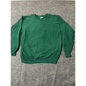 Pannill By Hans Men's Sweatshirt Solid Green Cotton Made In USA Size XL